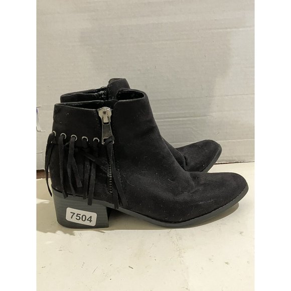 City Classified Black 3.5"block Heel Round Toe Ankle Boot WOMEN Size 8.5 - Picture 5 of 8